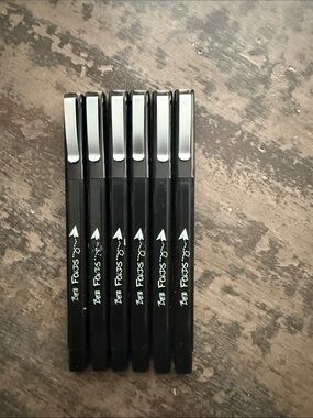Set of 6 Black Ben Folds 2017 Paper Airplane Request Tour Merch Ballpoint Pens